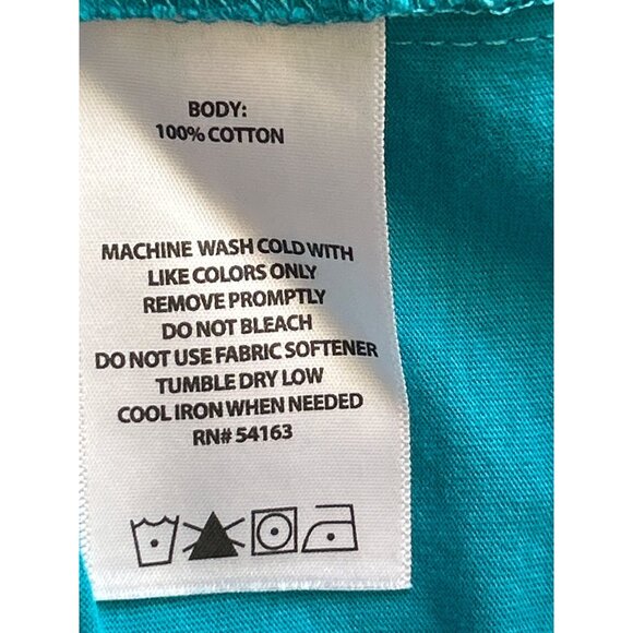 Bundle Of 2 Tees: Calvin Klein Performance Teal & Loft Sunwashed Striped Medium - Picture 6 of 11